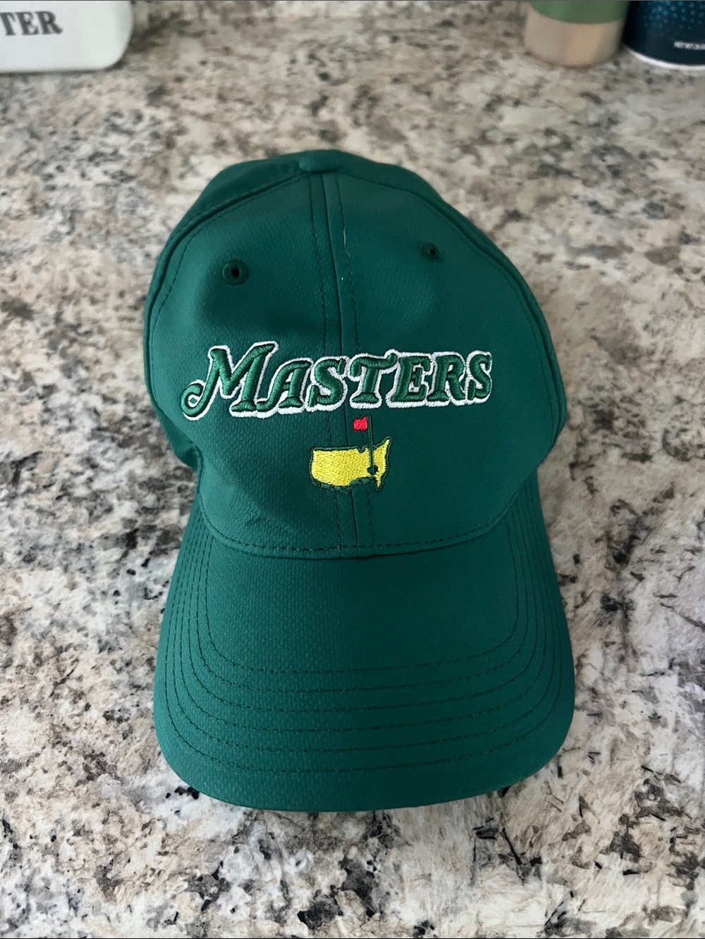 Masters Green Golf Cap with Yellow Emblem
